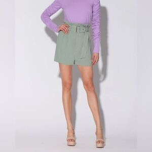 Walter Baker Layleen Paperbag Short in Sage